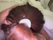 I love when my stepsister suck and play with my cum 9/16