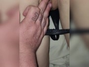 sexy blonde with anal plug gets spanked and fucked hard 5/16