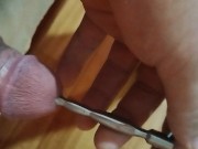 a lot of sperm after probing the urethra with a 10 mm toy 10/16