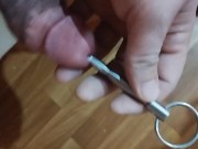 a lot of sperm after probing the urethra with a 10 mm toy 7/16