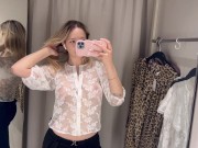Transparent Tops Try On Haul No Bra
