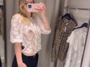 Transparent Tops Try On Haul No Bra 14/16