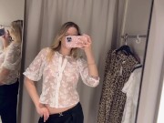 Transparent Tops Try On Haul No Bra 16/16