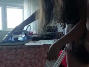 Sexy brunette mom, big ass. Hot Latina with hairy pussy, big tits, big nipples 13/16