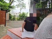 เย็ดกันอยู่หน้าบ้านเกือบโดนจับได้ 2/16