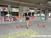 Shaving pussy in an abandoned building Risk public 3/16