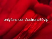 LaSirena Rubs Her Pussy Under Red Lights 4/16