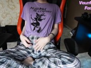 plays with her nipples to orgasm when she is home alone 1/16