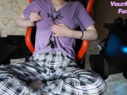 plays with her nipples to orgasm when she is home alone 2/16