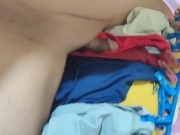 Fucking and cumming on neighbors panties 7/16