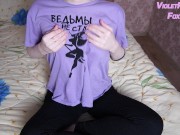 Petite student plays with her tits to shaking nipple orgasm 1/16