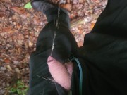 Pissing in the beautiful forest 14/16