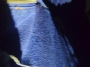 Pissing outside with bike light cold cock 3/16