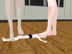 Giantess Kaguya and Lucy Trample