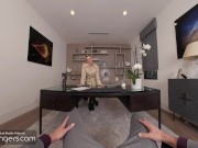 VR Bangers: Cute Blonde in Sexy Lingerie Fucks and Cums at a Job Interview | HD Porn 3/16