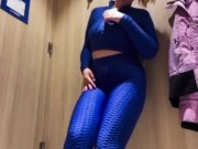 Extreme squirting in the public locker room 4/16