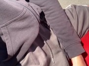 Beautiful hairy huge dick in shorts without underwear on the bike 16/16