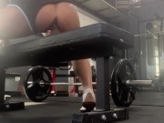 Horny fit gym babe makes you watch her public pussy dildo ride and squirt 10/16