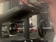 Horny fit gym babe makes you watch her public pussy dildo ride and squirt 12/16