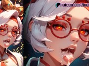 Purah from Zelda spreads her legs in her gamer seat! 3/16