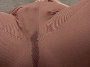 Playing With My Clit Until I Squirt Through My Leggings- More on my OF 15/16