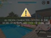 SexNote - Blowjob and cum shot on stepsis by the poolside 1/16