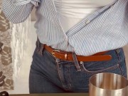 Brazilian big tits girlfriend making caipirinha cocktailt 1/16