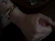 Tattooed Stepsister finishes with a Handjob on her Wristwatch 15/16