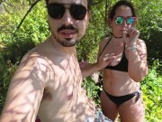 Smoking and squirting are my favorite things to do outside - MILF sucking and squirting outdoors 2/16