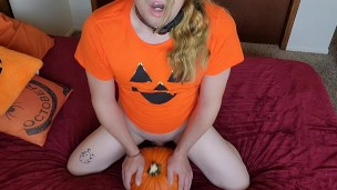 The Best Halloween Special Ever, Transgirl Fucks Pumpkin 🎃