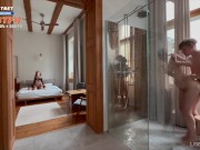 Our friends were fucking in the shower, we wanted to do it too. x MiraDavid 10/16