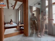 Our friends were fucking in the shower, we wanted to do it too. x MiraDavid 12/16