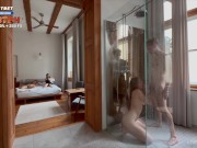 Our friends were fucking in the shower, we wanted to do it too. x MiraDavid 14/16