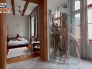 Our friends were fucking in the shower, we wanted to do it too. x MiraDavid 8/16