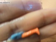 Shrunken couple go to my dildo 16/16