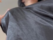 Step sister came to her stepbrother's room to jerk off his cock before bed 3/16