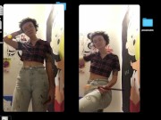 slut in her paint studio