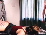 Threesome Wife Sharing Friends - Sex in Mini Skirt After Dorm Party - CuckoldCouple11 10/16