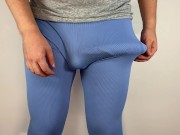 Huge cock massive cumshot in pants 3/16