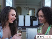 The two of them continue their sensual tribbing, making each other feel the lustful heat coming from their horny bodies. 5/16