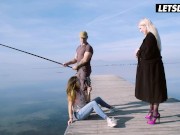 Horny Blonde Raunchy Sex At The Sea - LATINA MILF 4/16