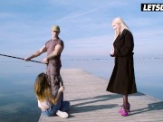 Horny Blonde Raunchy Sex At The Sea - LATINA MILF 5/16