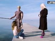 Horny Blonde Raunchy Sex At The Sea - LATINA MILF 6/16