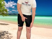 Risky masturbation on the beach 4/16