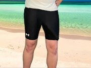 Risky masturbation on the beach 8/16