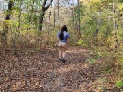 Застенчивая жена без трусиков. Красивая природа, любимая попка!