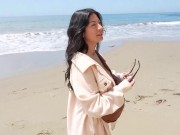 Cheating sister in law loves sucking cock in public so she took me to a nude beach - Cami Strella 2/16