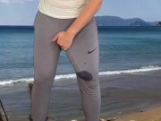 Massive cock cumshot in pants 14/16