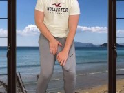 Massive cock cumshot in pants 3/16