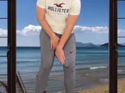 Massive cock cumshot in pants 4/16